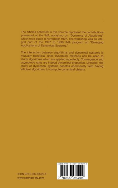 Produktbild: Dynamics of Algorithms