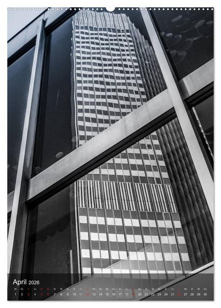 Produktbild: Frankfurt monochrom (hochwertiger Premium Wandkalender 2026 DIN A2 hoch), Kunstdruck in Hochglanz