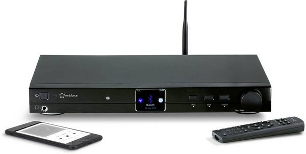 Produktbild: Renkforce RF-DAB-IR1700 Radio-Adapter DAB+, UKW, Internet WLAN, LAN, Bluetooth&reg;, DLNA, Internetradio DLNA-f&auml;hig Schwarz