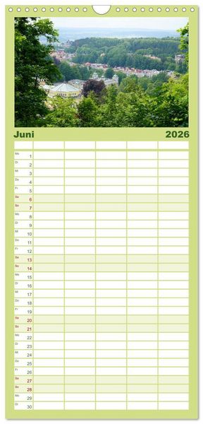 Produktbild: Familienplaner 2026 - Kurort Marienbad mit 5 Spalten (Wandkalender, 21 x 45 cm) CALVENDO