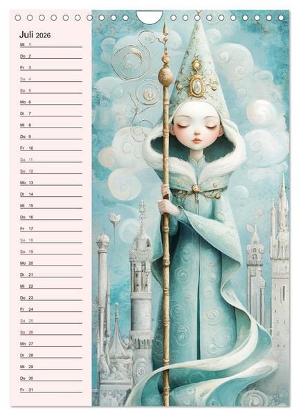 Produktbild: Tarot Wunderwelten. Surrealistische und magische Tarot-Kunst (Wandkalender 2026 DIN A4 hoch), CALVENDO Monatskalender