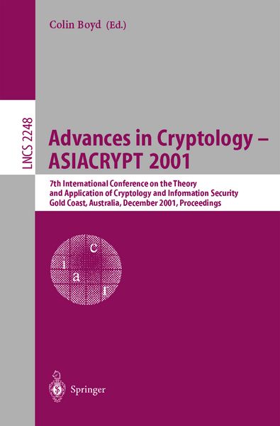 Produktbild: Advances in Cryptology &mdash; ASIACRYPT 2001