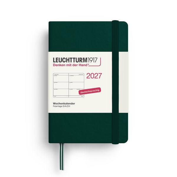 Produktbild: Wochenkalender Mini (A7) 2027, Forest Green, Deutsch