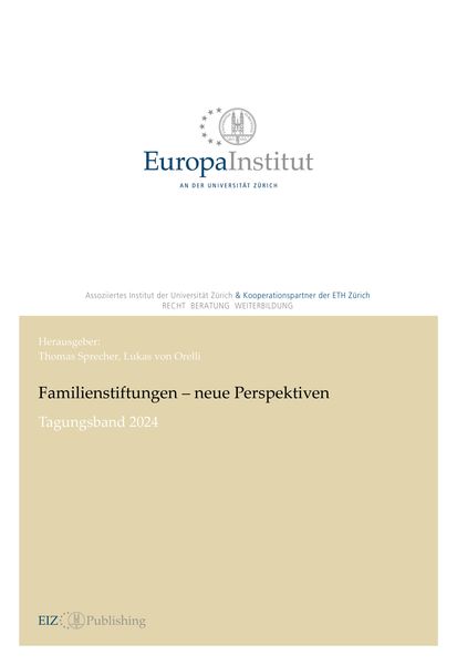 Produktbild: Familienstiftungen - neue Perspektiven