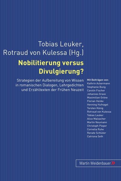 Produktbild: Nobilitierung versus Divulgierung?