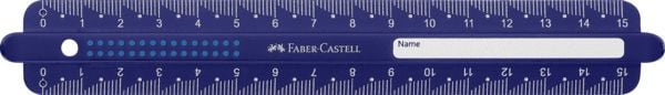 Produktbild: Faber-Castell Lineal 15 cm Dots bruchsicher