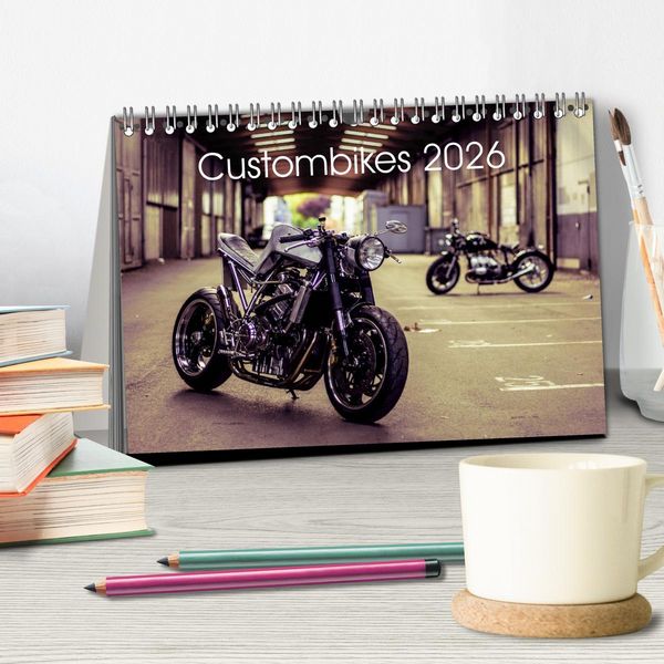Produktbild: Custombikes 2026 (Tischkalender 2026 DIN A5 quer), CALVENDO Monatskalender