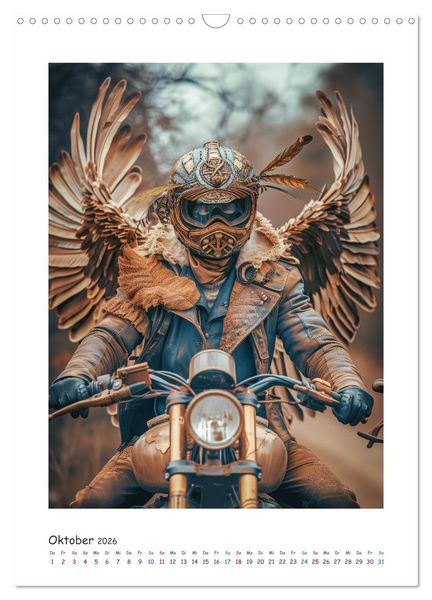 Produktbild: Freiheit auf zwei R&auml;dern - Die Abenteuer der Angel-Biker (Wandkalender 2026 DIN A3 hoch), CALVENDO Monatskalender