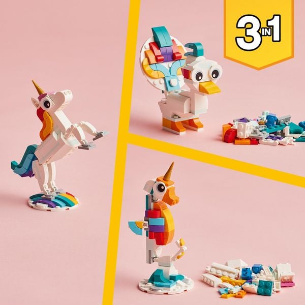 Produktbild: LEGO Creator 3in1 31140 Magisches Einhorn, Spielzeug mit Tierfiguren