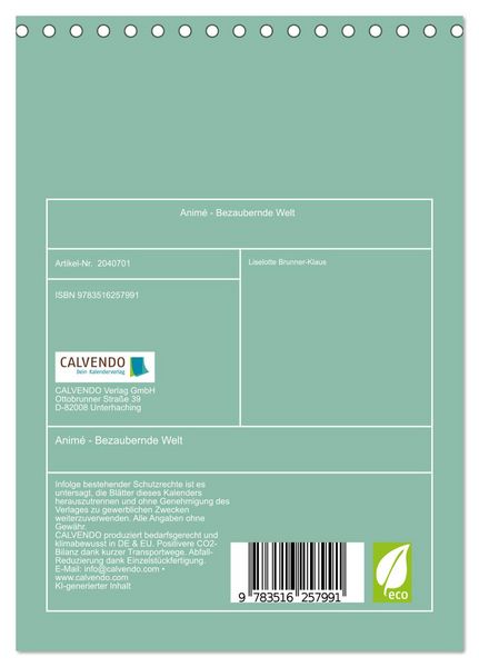 Produktbild: Anim&eacute; - Bezaubernde Welt (Tischkalender 2026 DIN A5 hoch), CALVENDO Monatskalender