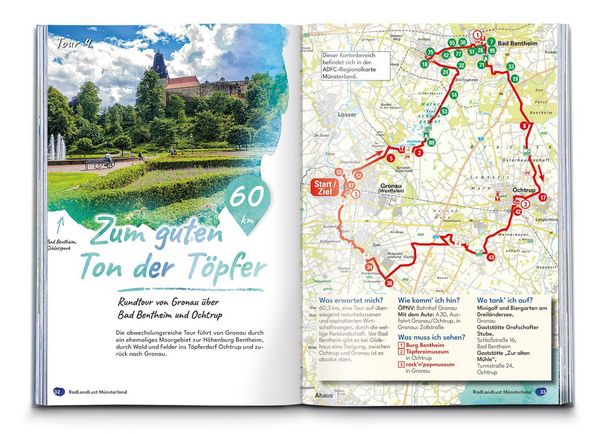 Produktbild: BVA RadLandLust M&uuml;nsterland, 32 Lieblingstouren mit Knotenpunkten