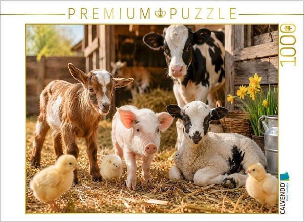 CALVENDO Puzzle Jungtiere | 1000 Teile Lege-Größe 64x48cm Foto-Puzzle für glückliche Stunden