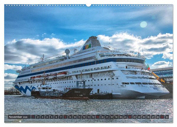 Produktbild: Hamburg - Ahoi zur gro&szlig;en Hafenrundfahrt (Wandkalender 2026 DIN A2 quer), CALVENDO Monatskalender