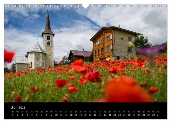 Produktbild: Die Surselva - das B&uuml;ndner Oberland (Wandkalender 2026 DIN A3 quer), CALVENDO Monatskalender