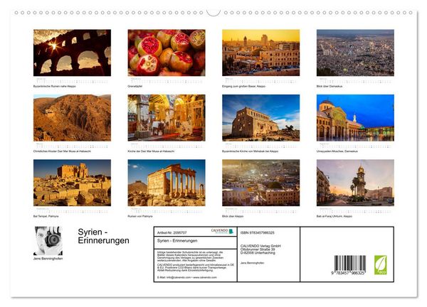 Produktbild: Syrien - Erinnerungen (hochwertiger Premium Wandkalender 2026 DIN A2 quer), Kunstdruck in Hochglanz