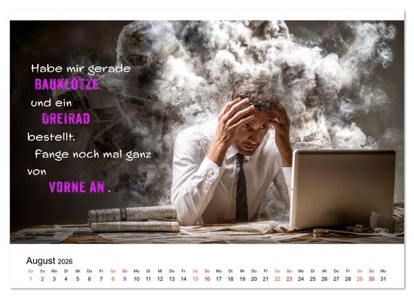 Produktbild: B&uuml;ro - Kaffee, Chaos, Kollegen (Wandkalender 2026 DIN A2 quer), CALVENDO Monatskalender