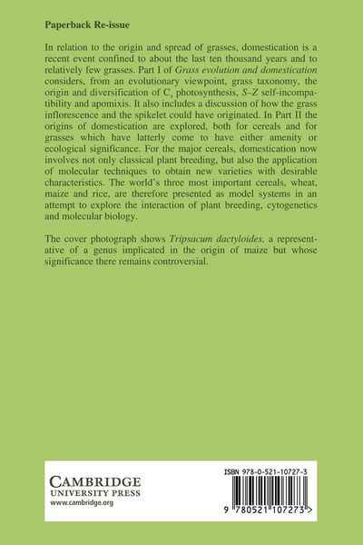 Produktbild: Grass Evolution and Domestication