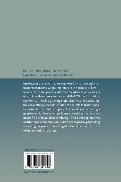 Produktbild: Cognition, Rationality, and Institutions