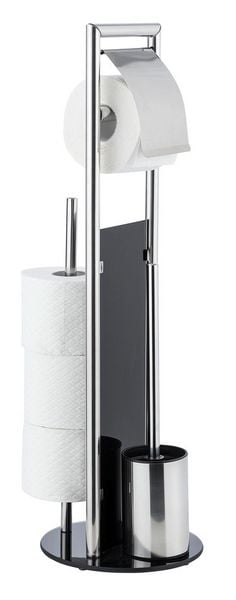 Produktbild: WC-Garnitur und Handtuchst&auml;nder Mod. Ravina, 2 tlg., 3in1 WC-Set
