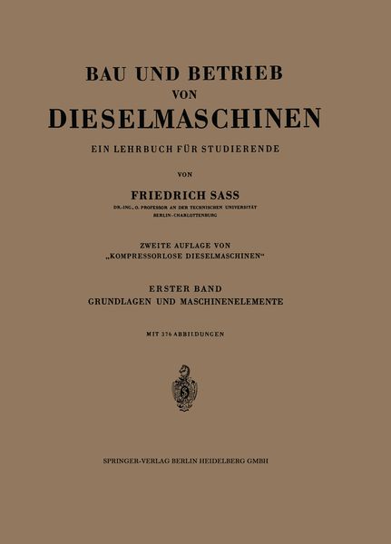 Produktbild: Bau und Betrieb von Dieselmaschinen