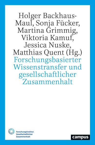 Produktbild: Forschungsbasierter Wissenstransfer und gesellschaftlicher Zusammenhalt