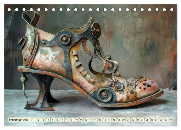 Produktbild: Steampunk - Bl&uuml;tezeit der Mechanik (Tischkalender 2026 DIN A5 quer), CALVENDO Monatskalender