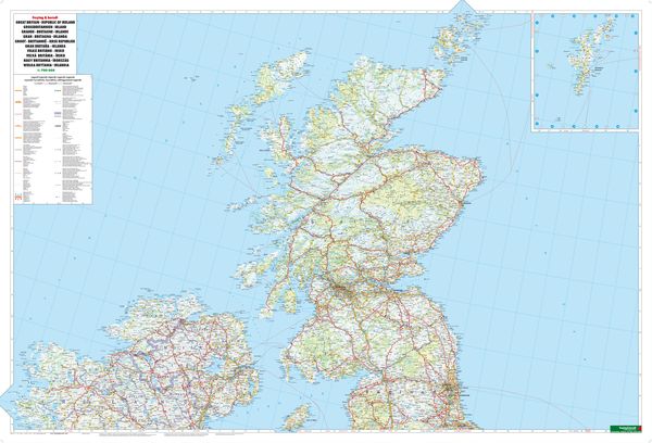 Großbritannien - Irland Autokarte
