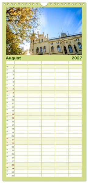 Produktbild: Familienplaner 2027 - Ein Blick auf Leer (Ostfriesland) mit 5 Spalten (Wandkalender, 21 x 45 cm) CALVENDO