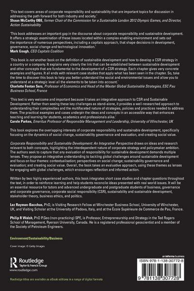 Produktbild: Corporate Responsibility and Sustainable Development
