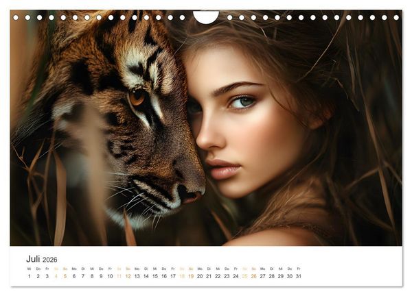 Produktbild: Magische Tierliebe (Wandkalender 2026 DIN A4 quer), CALVENDO Monatskalender