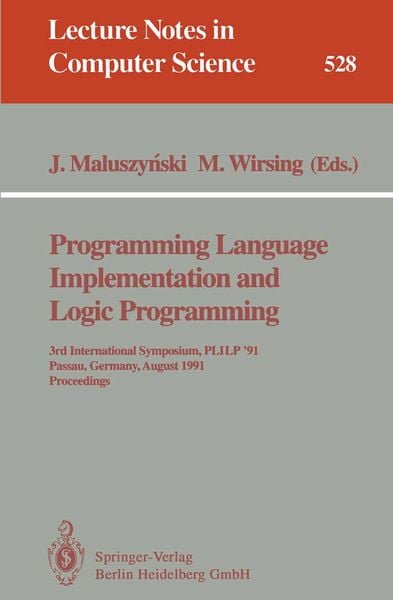 Produktbild: Programming Language Implementation and Logic Programming