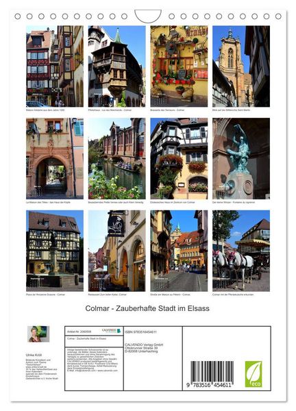 Produktbild: Colmar - Zauberhafte Stadt im Elsass (Wandkalender 2026 DIN A4 hoch), CALVENDO Monatskalender