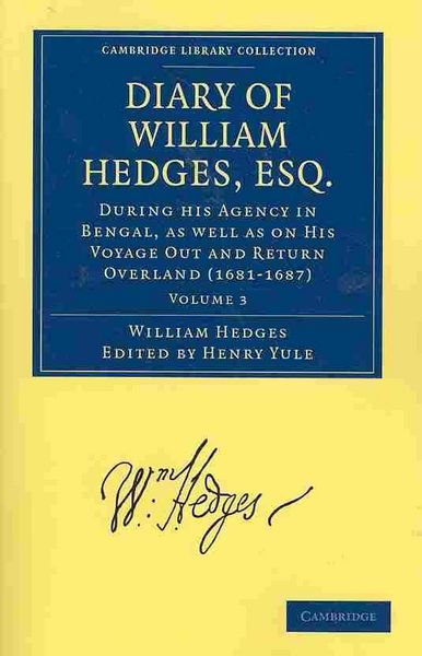 Produktbild: Diary of William Hedges, Esq.