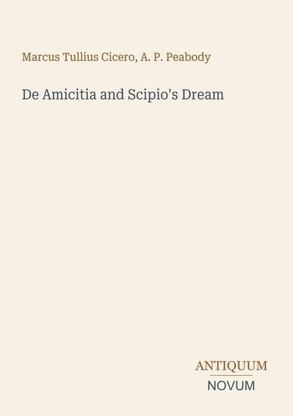 Produktbild: De Amicitia and Scipio's Dream