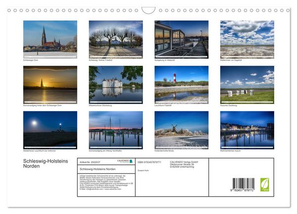 Produktbild: Schleswig-Holsteins Norden (Wandkalender 2026 DIN A3 quer), CALVENDO Monatskalender