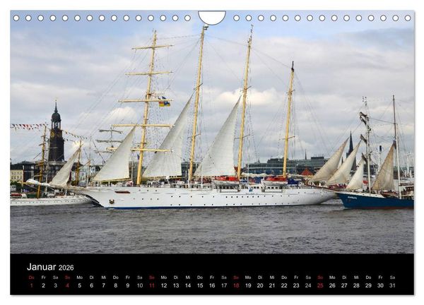 Produktbild: Auslaufparade des Hamburger Hafengeburtstages (Wandkalender 2026 DIN A4 quer), CALVENDO Monatskalender