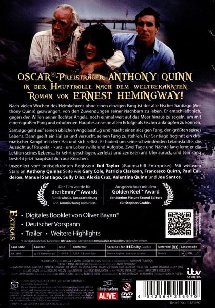 Produktbild: Der alte Mann und das Meer - mit Anthony Quinn (The Old Man and the Sea) - nach dem Roman von Ernest Hemingway