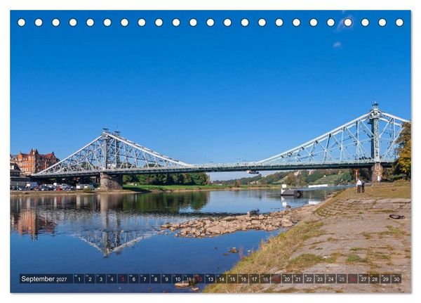 Produktbild: Dresden, ein Jahr an der Elbe (Tischkalender 2027 DIN A5 quer), CALVENDO Monatskalender