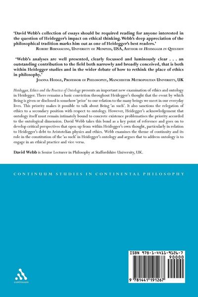Produktbild: Heidegger, Ethics and the Practice of Ontology