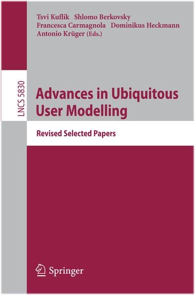 Produktbild: Advances in Ubiquitous User Modelling