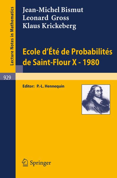 Produktbild: Ecole d'Ete de Probabilites de Saint-Flour X, 1980