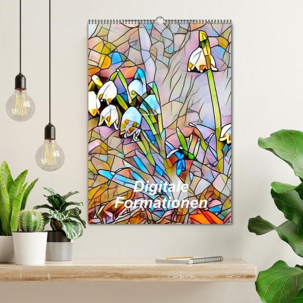Produktbild: Digitale Formationen (Wandkalender 2026 DIN A2 hoch), CALVENDO Monatskalender