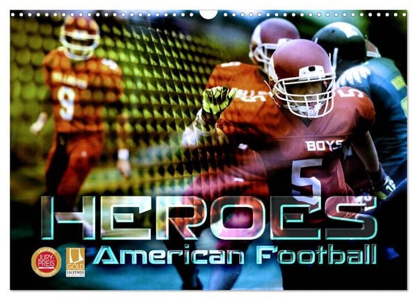 Produktbild: HEROES - American Football (Wandkalender 2026 DIN A3 quer), CALVENDO Monatskalender