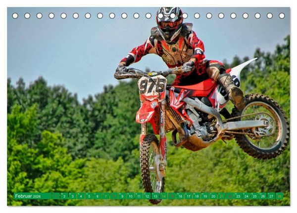 Produktbild: Motocross - mit vollem Risiko (Tischkalender 2026 DIN A5 quer), CALVENDO Monatskalender