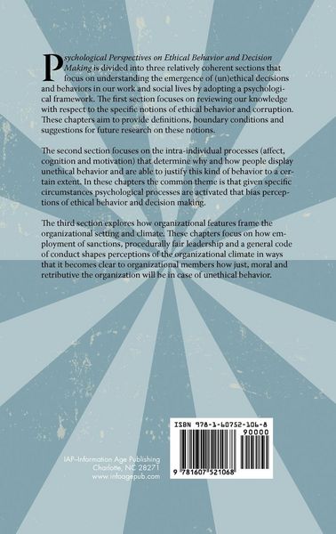 Produktbild: Psychological Perspectives on Ethical Behavior and Decision Making (Hc)