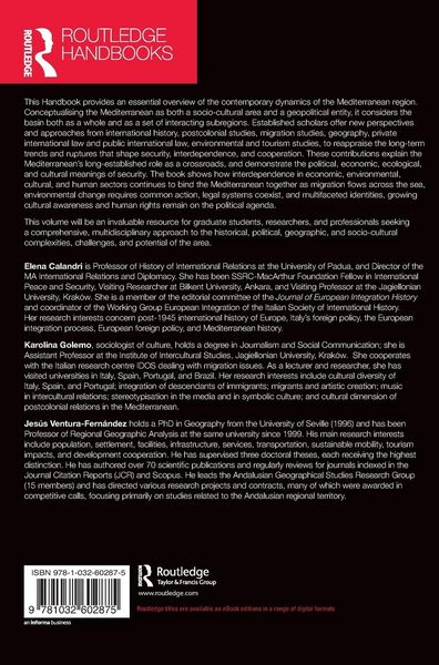 Produktbild: Routledge Handbook on Cooperation, Interdependencies and Security in the Mediterranean