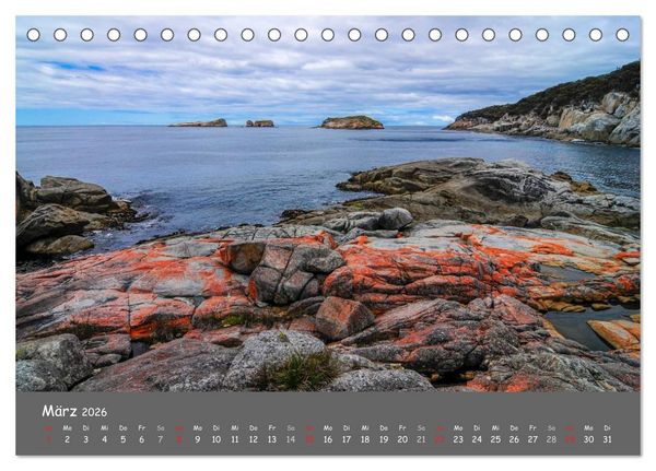 Produktbild: Naturlandschaften Tasmaniens (Tischkalender 2026 DIN A5 quer), CALVENDO Monatskalender