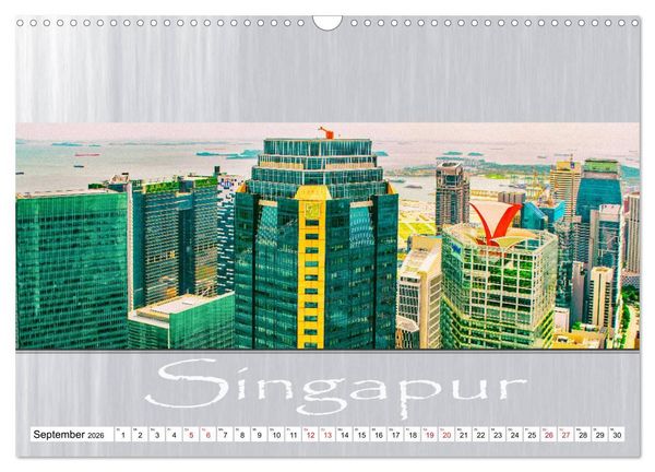 Produktbild: Singapur - Panoramablick (Wandkalender 2026 DIN A3 quer), CALVENDO Monatskalender