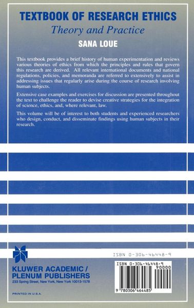 Produktbild: Textbook of Research Ethics