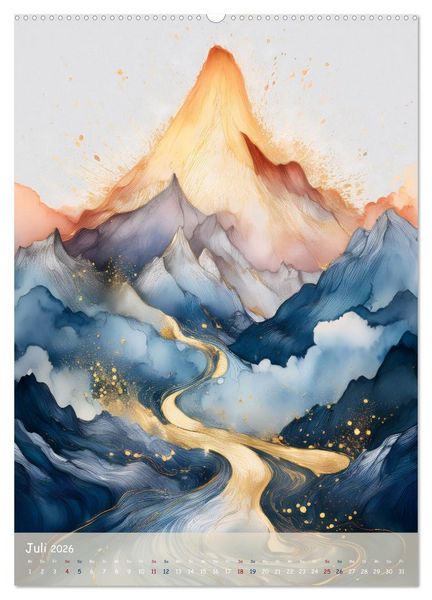 Produktbild: Mystische Berge (hochwertiger Premium Wandkalender 2026 DIN A2 hoch), Kunstdruck in Hochglanz